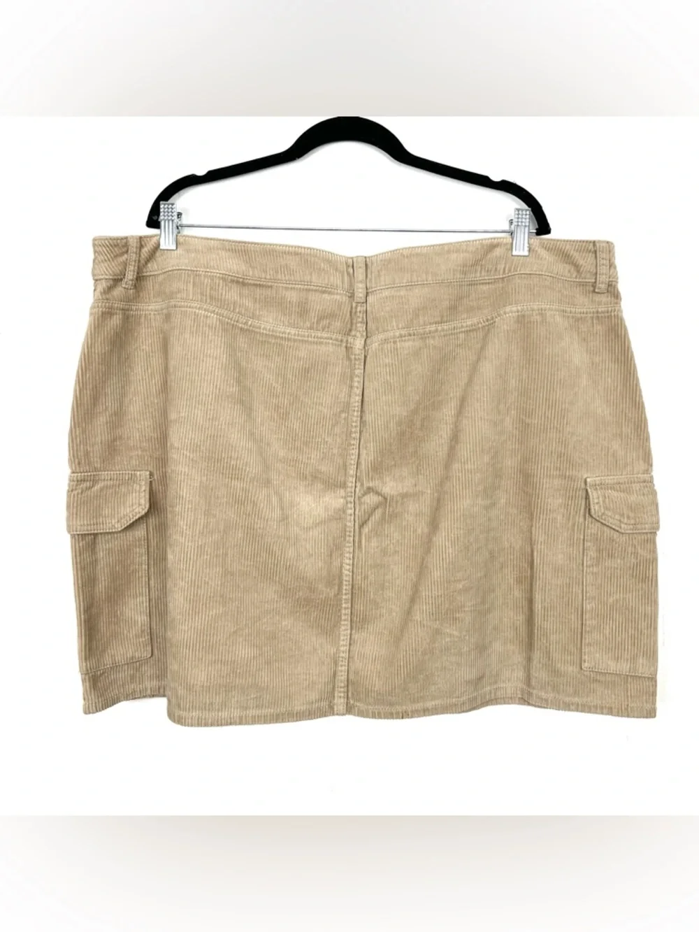 Forever21+ Corduroy Cargo Mini Skirt Tan Side‎ Pockets Size 3X
